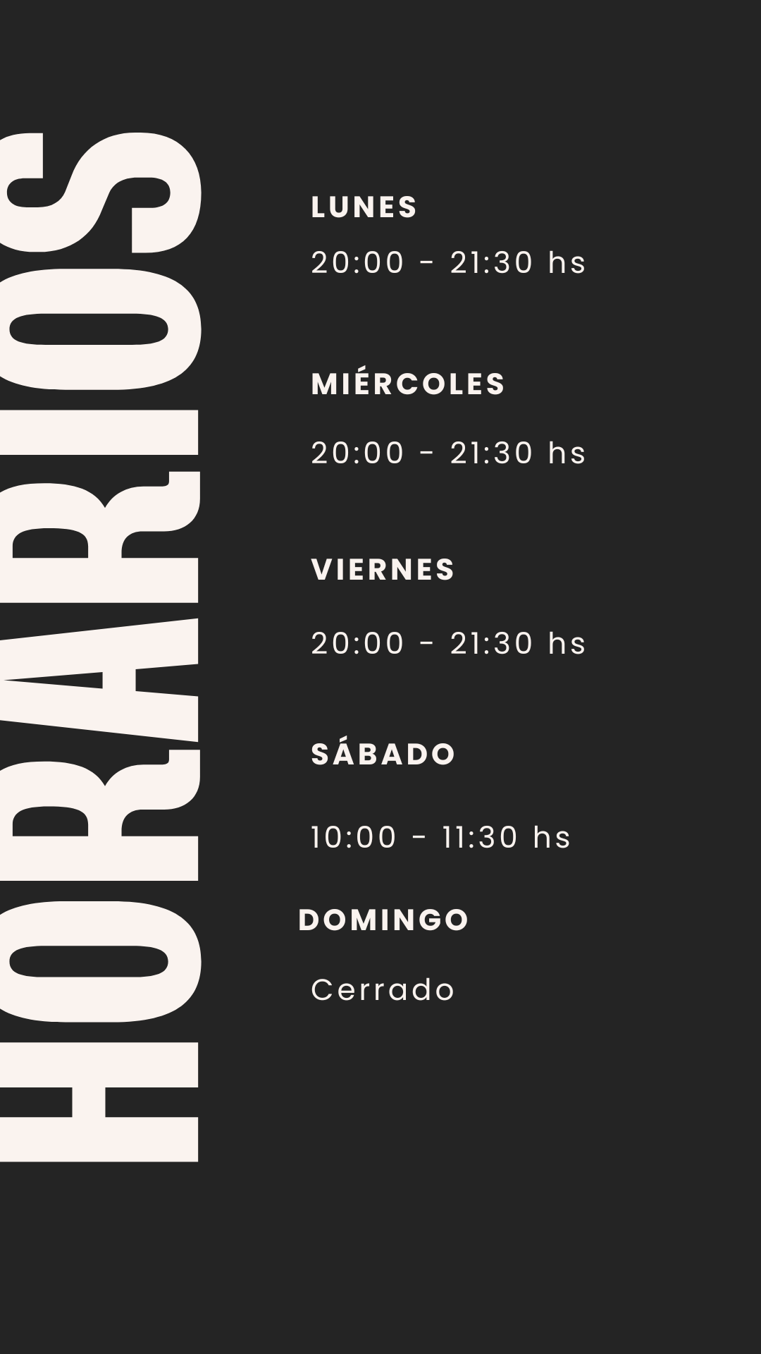 Horarios